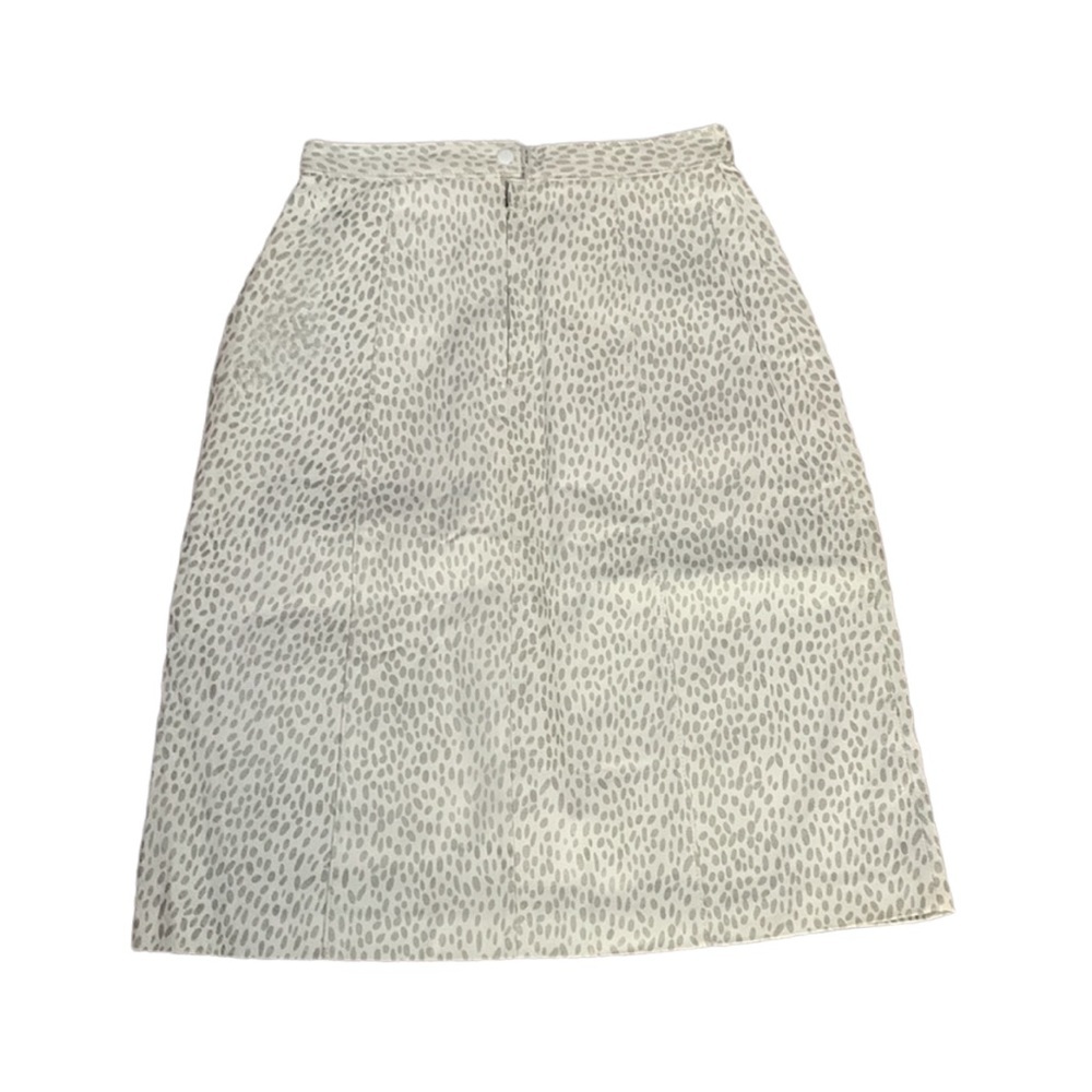 Verducci vintage leather skirt size Small white gray print